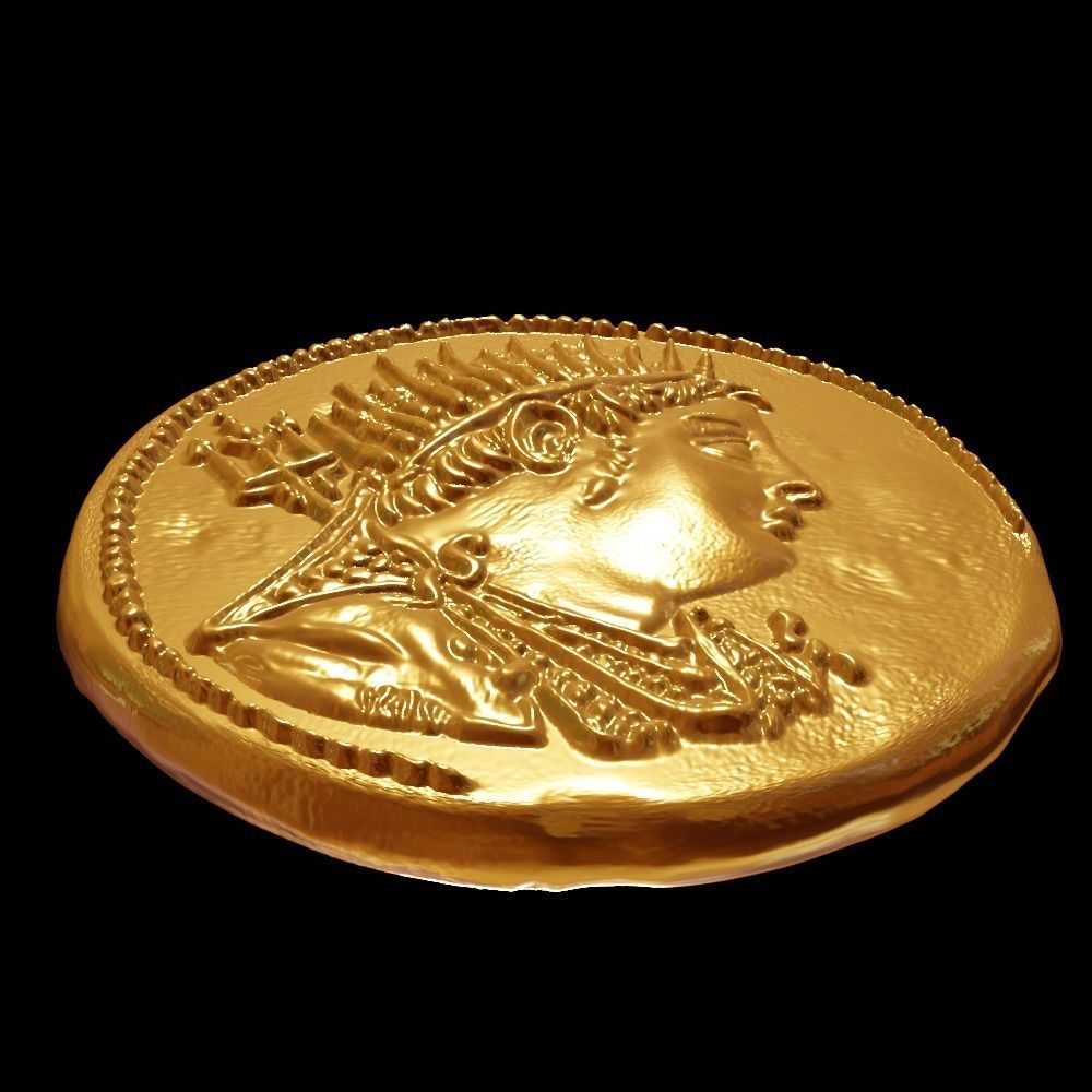 Gold Oktadrachm 3D print model_3