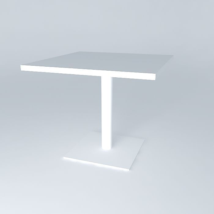 Square table Free 3D model_1