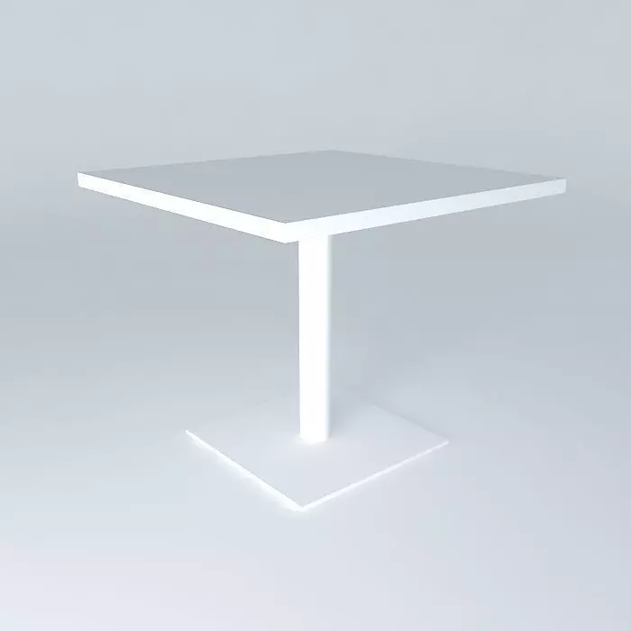 Square table Free 3D model_0