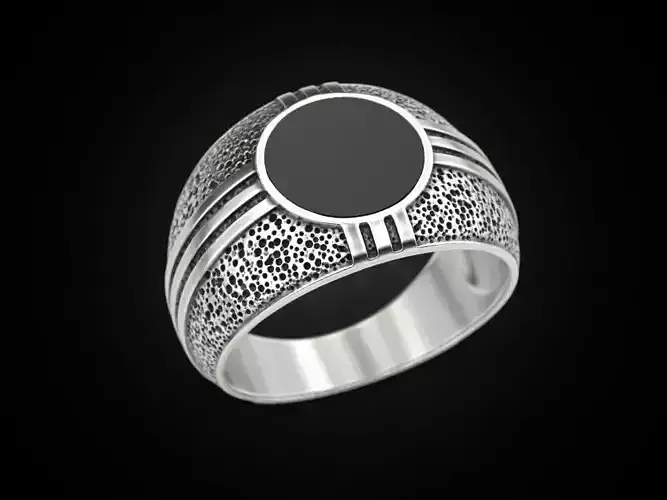 Blackened and Onyx Ring