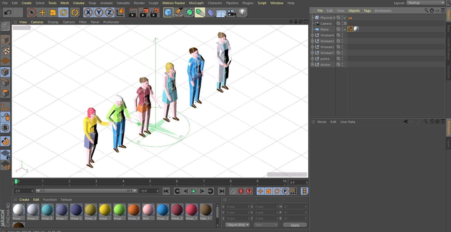 Cartoon Low Poly Female Characters Pack Low-poly 3D model_13
