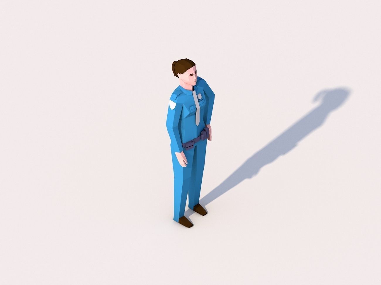 Cartoon Low Poly Female Characters Pack Low-poly 3D model_4