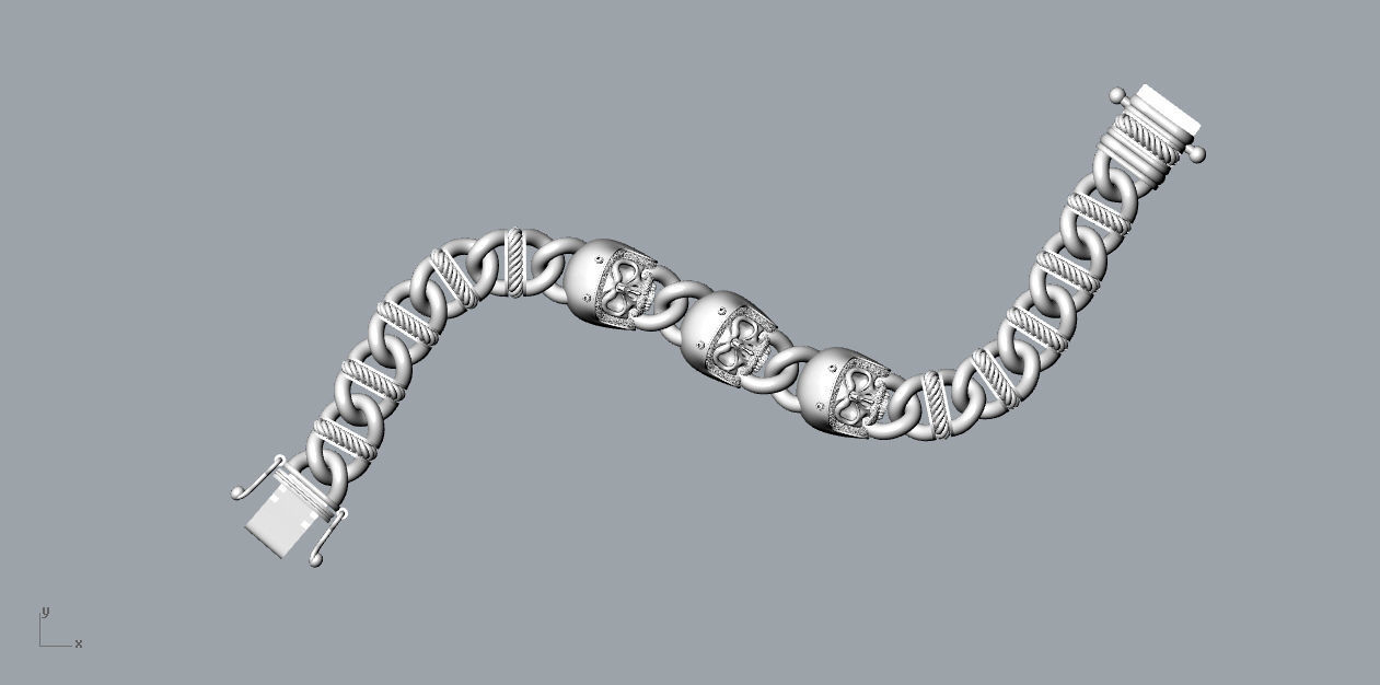 Chain Bracelets 22 3D print model_2