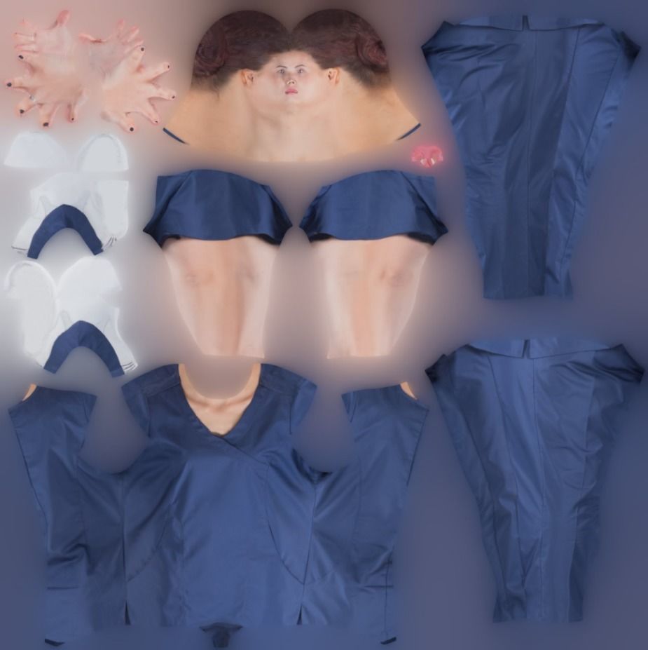 Animated medical nurse 14 Low-poly 3D model_12