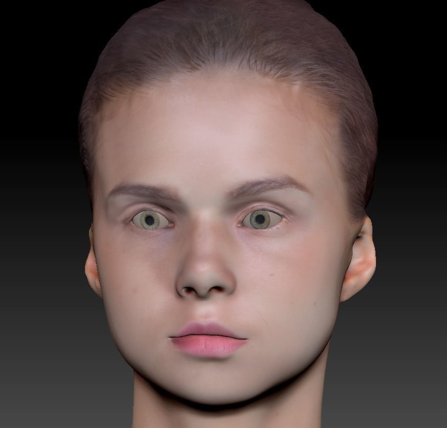 Animated medical nurse 14 Low-poly 3D model_11