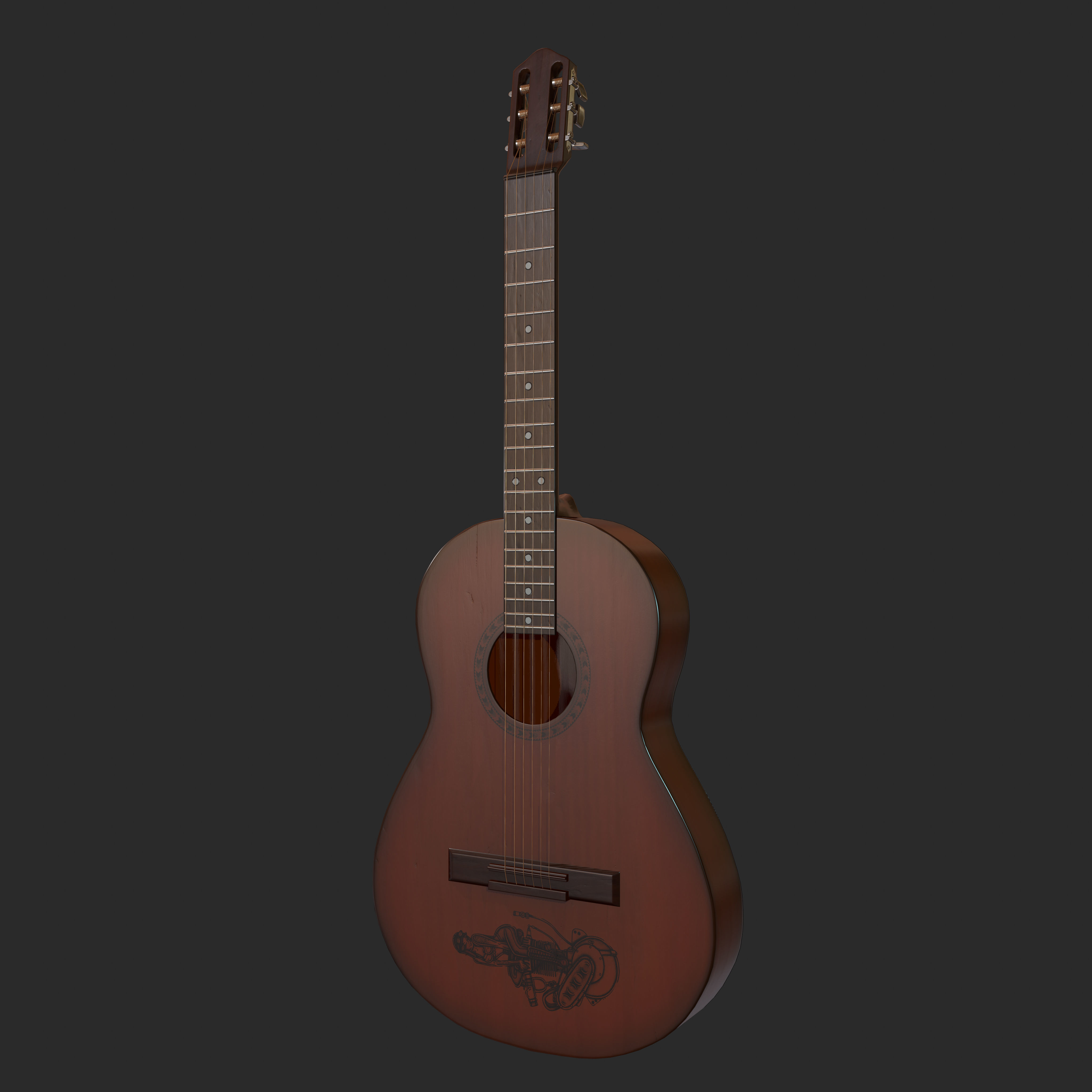 3D model Acoustic Guitar VR / AR / lowpoly CGTrader