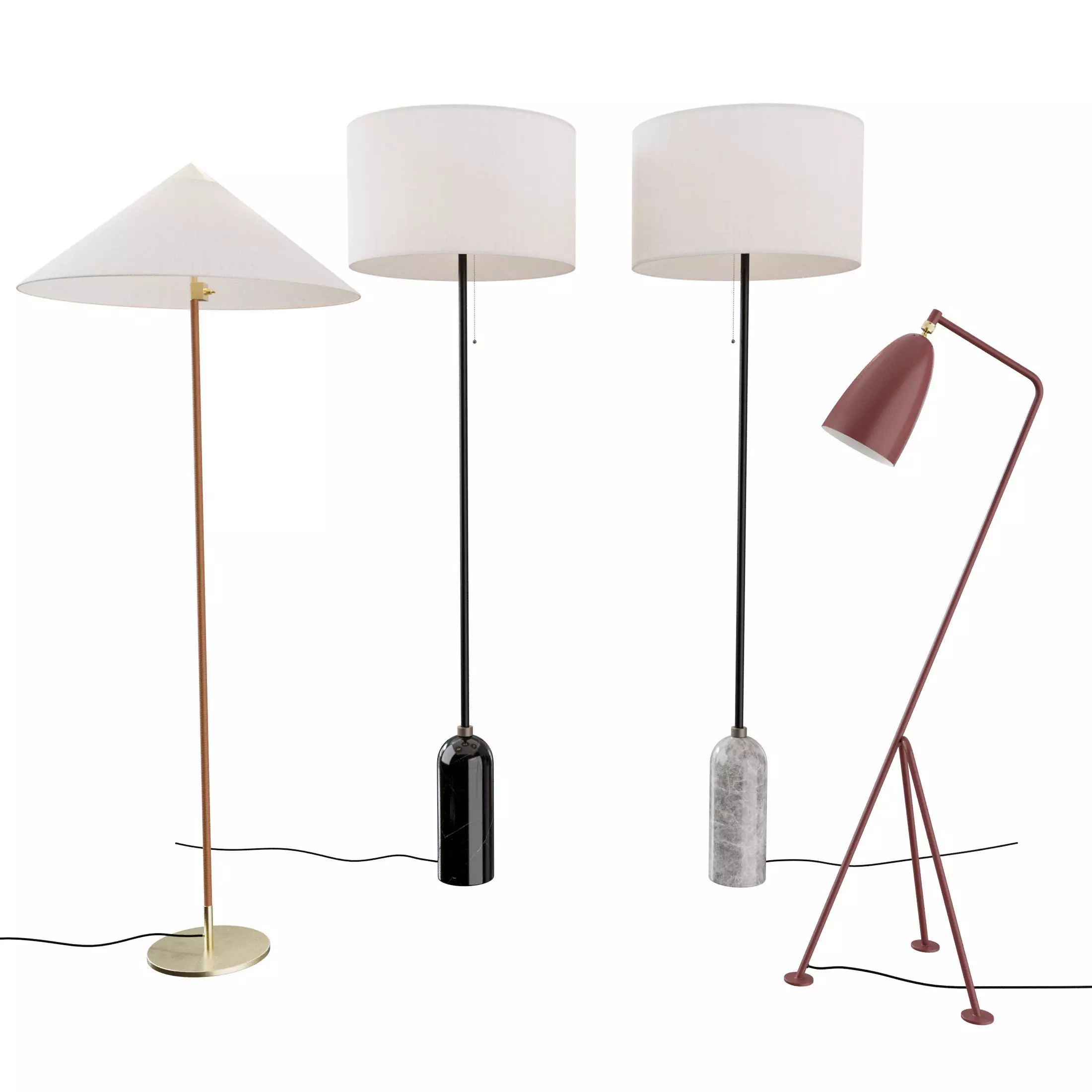 GUBI Floor Lamps Collection 3D model_0
