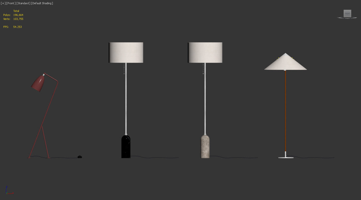 GUBI Floor Lamps Collection 3D model_6