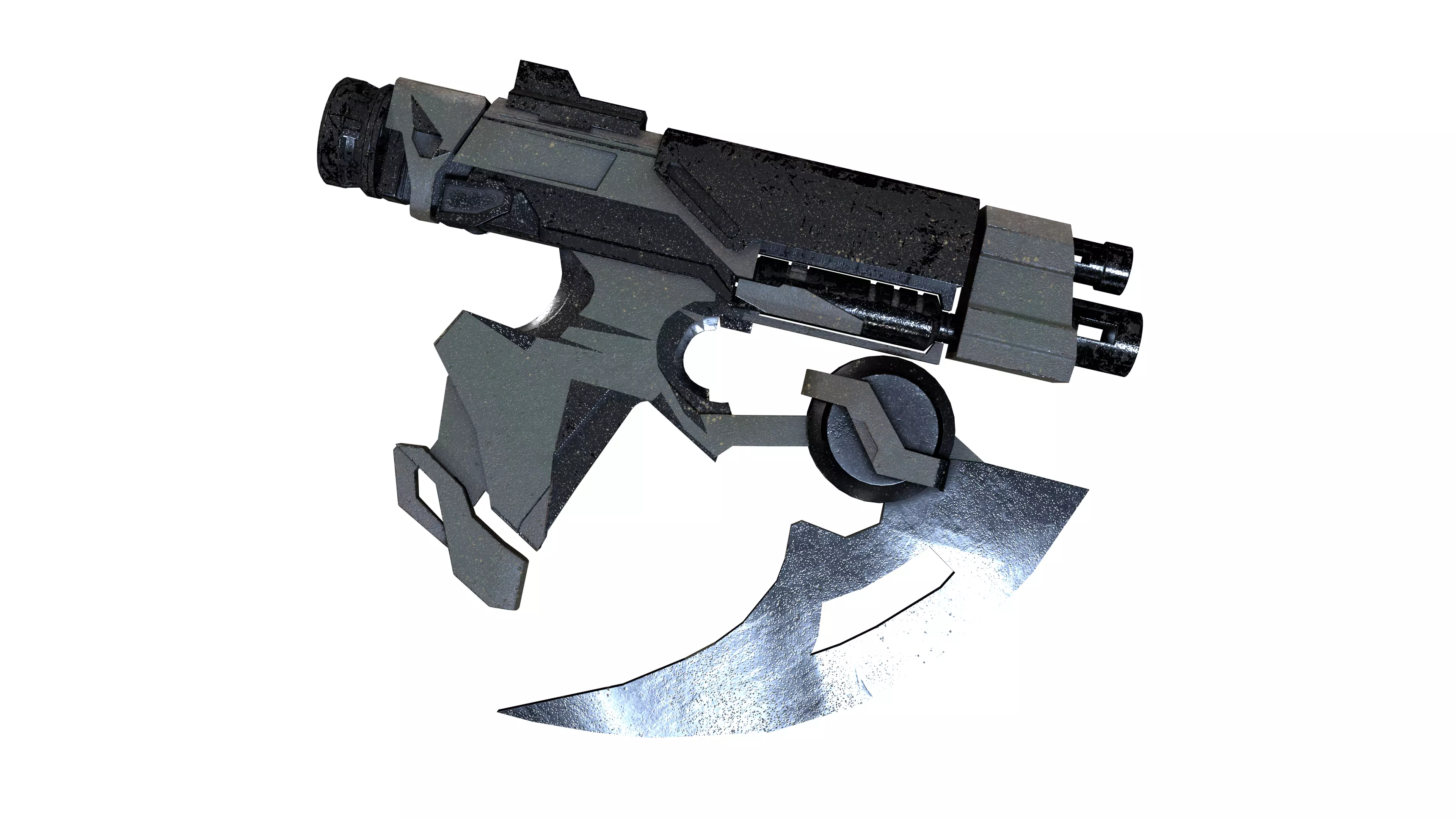 sci-fi gun 3D model_0