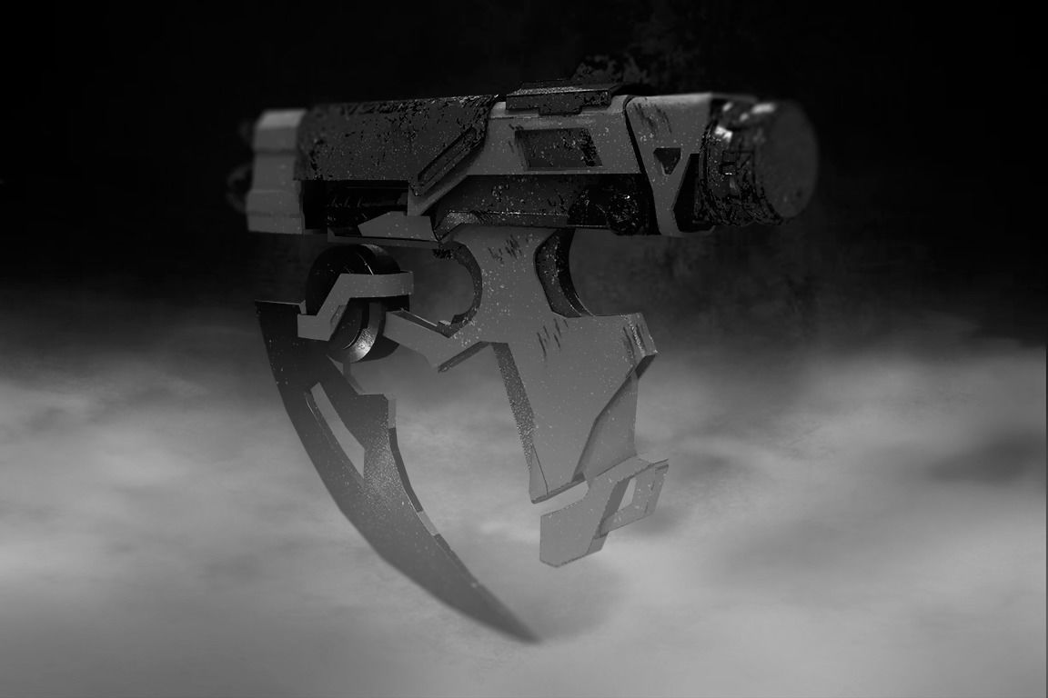 sci-fi gun 3D model_1