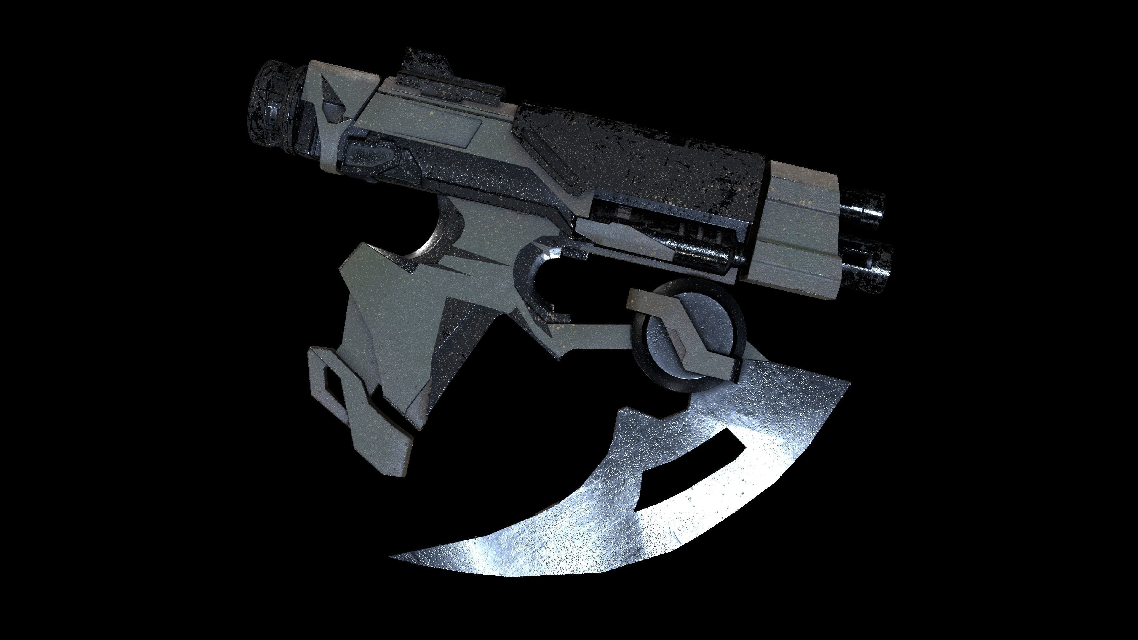 sci-fi gun 3D model_2