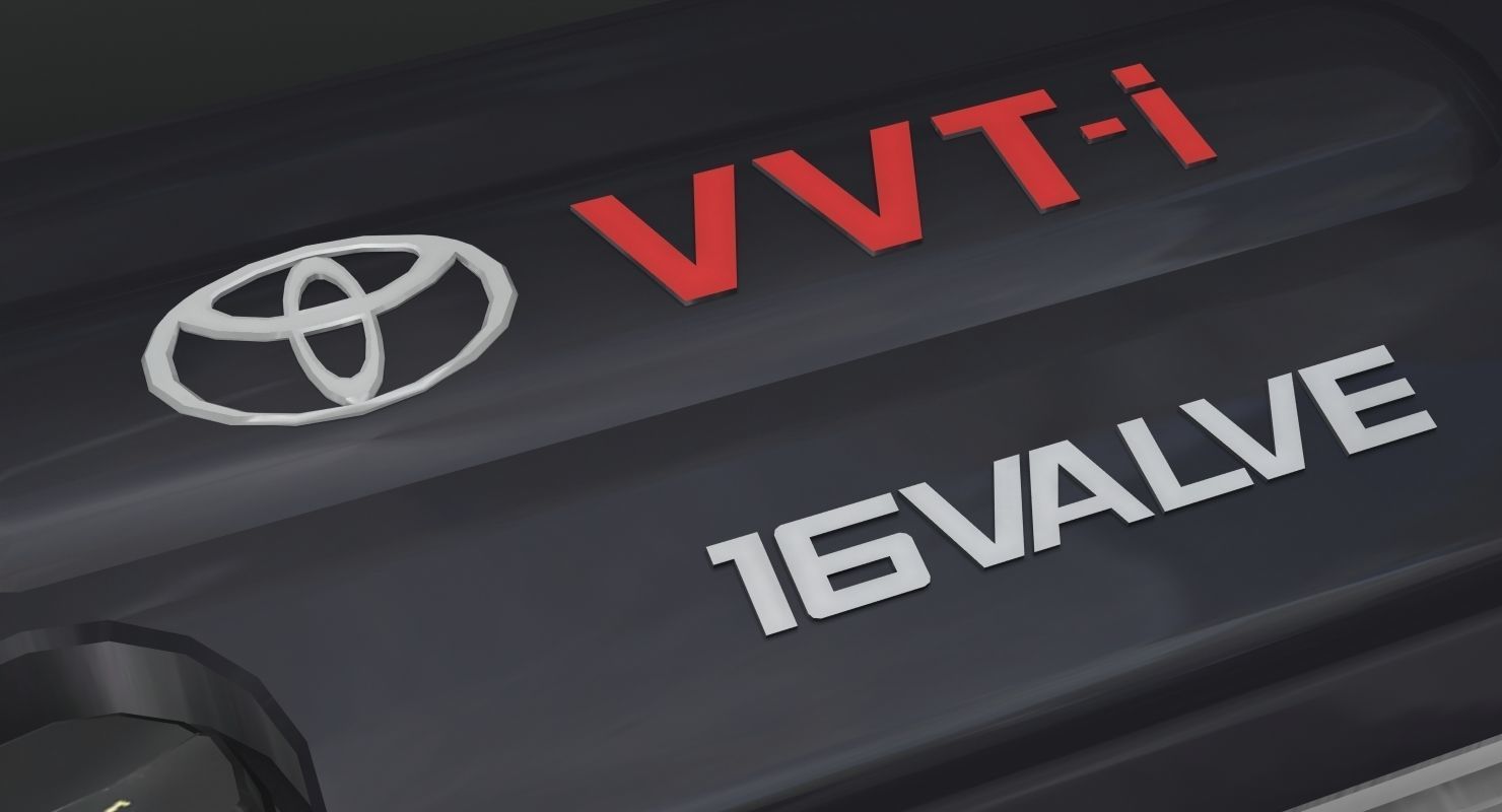 Toyota 2AZ-FE engine Low-poly 3D model_37