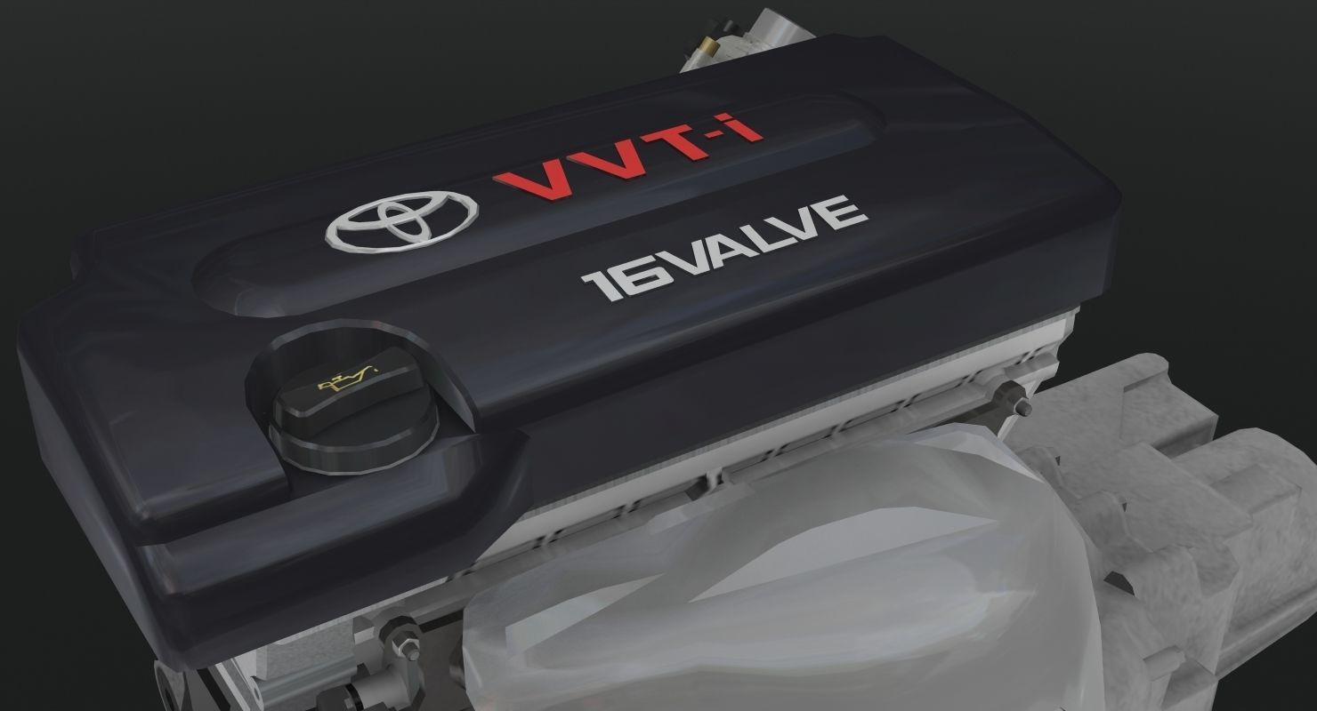 Toyota 2AZ-FE engine Low-poly 3D model_22