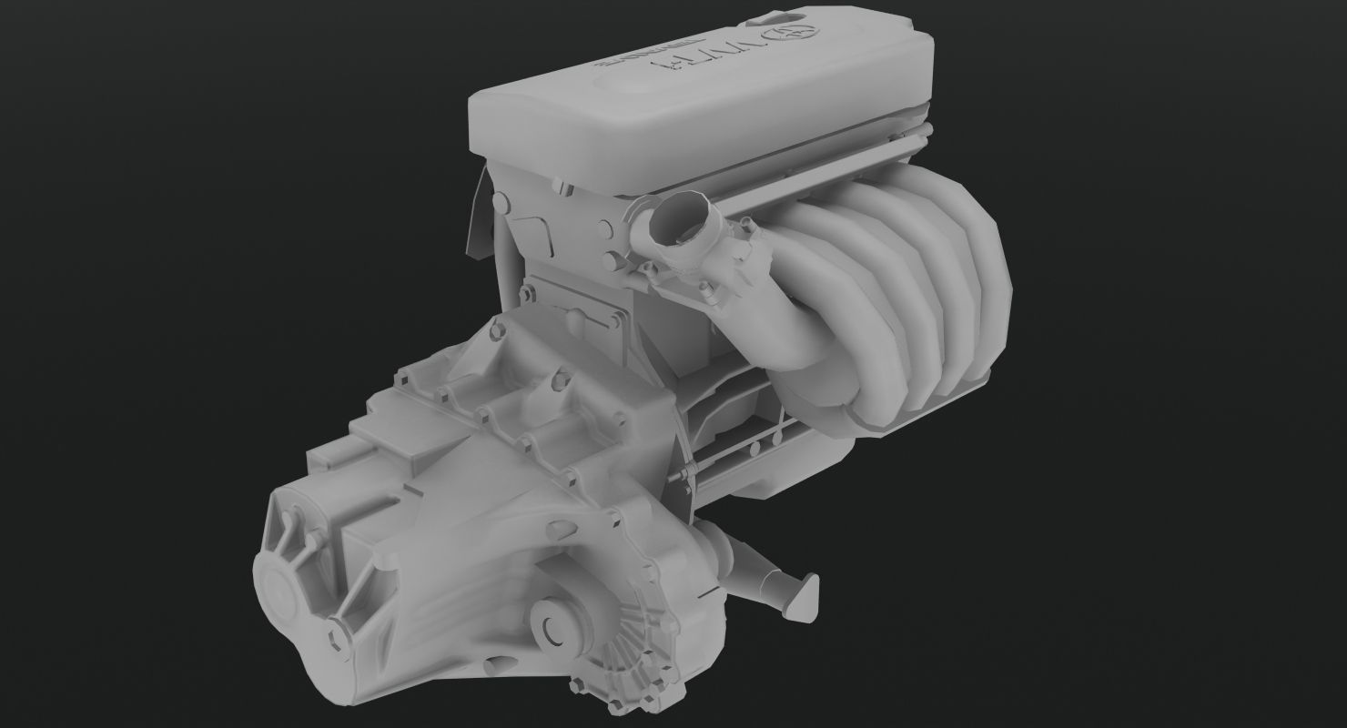 Toyota 2AZ-FE engine Low-poly 3D model_8