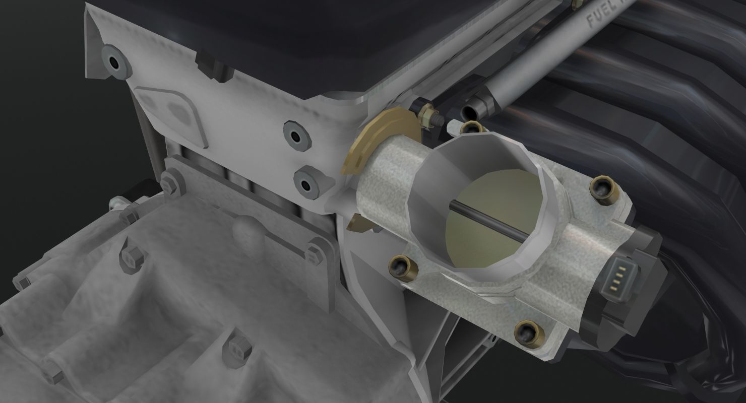 Toyota 2AZ-FE engine Low-poly 3D model_35