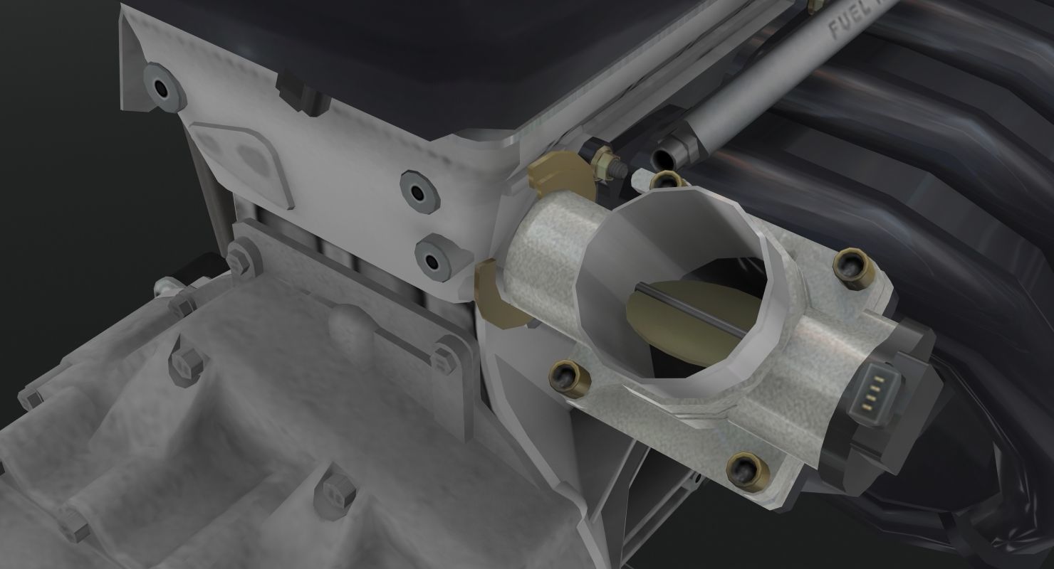 Toyota 2AZ-FE engine Low-poly 3D model_36