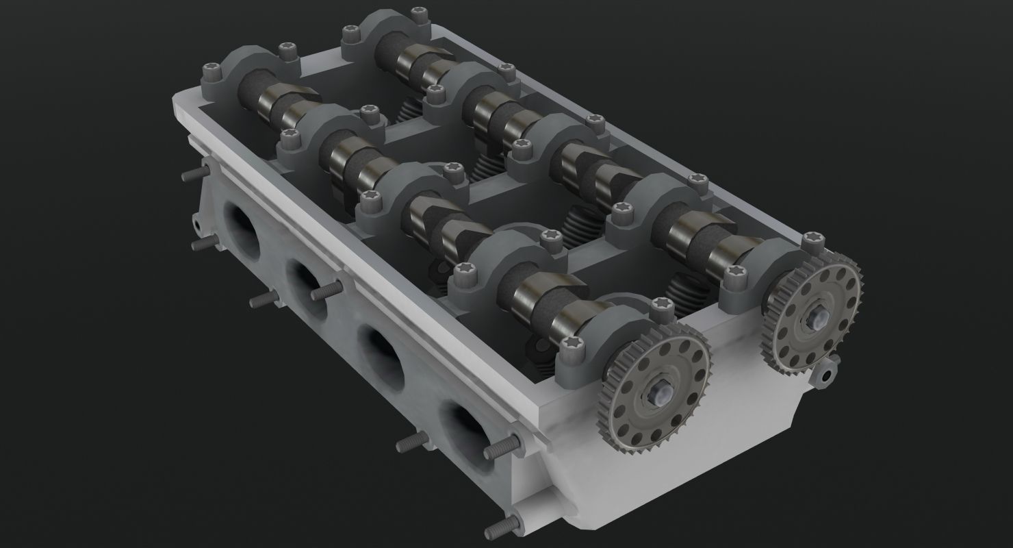 Toyota 2AZ-FE engine Low-poly 3D model_25