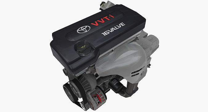 Toyota 2AZ-FE engine Low-poly 3D model