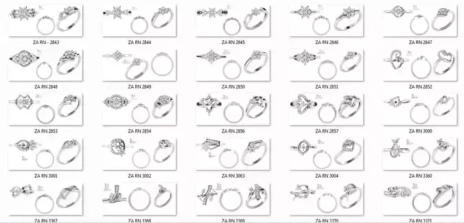 Collection Bulk 75 Women Ring mgx render details 
