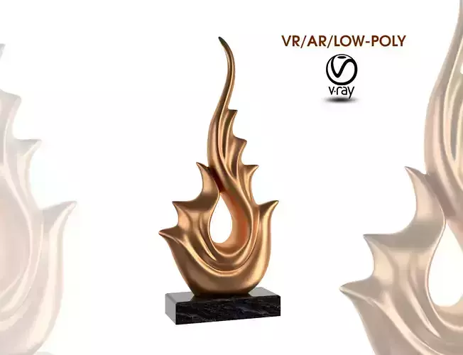 Minimalistic Lucky Fire Sculpture