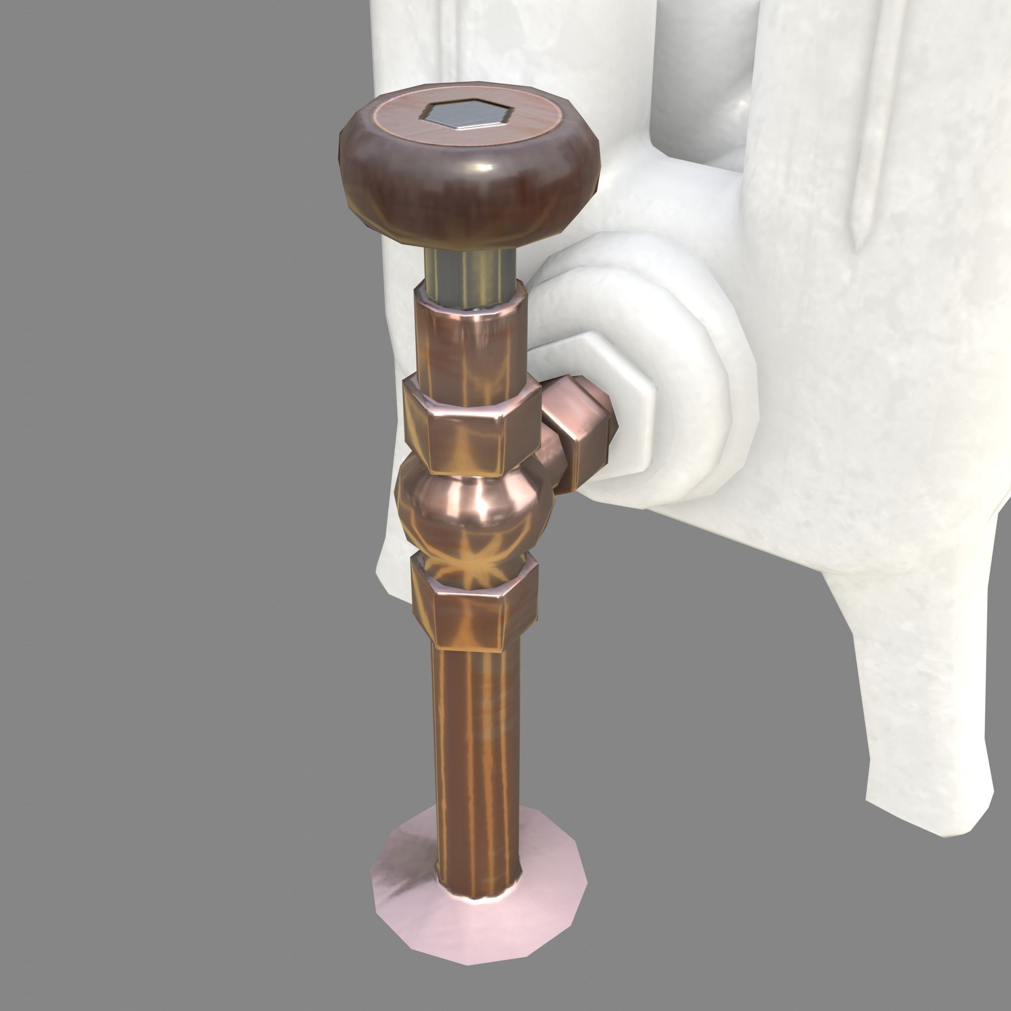 Game-ready painted iron radiator - Unity - HDRP - UE4 Low-poly 3D model_8