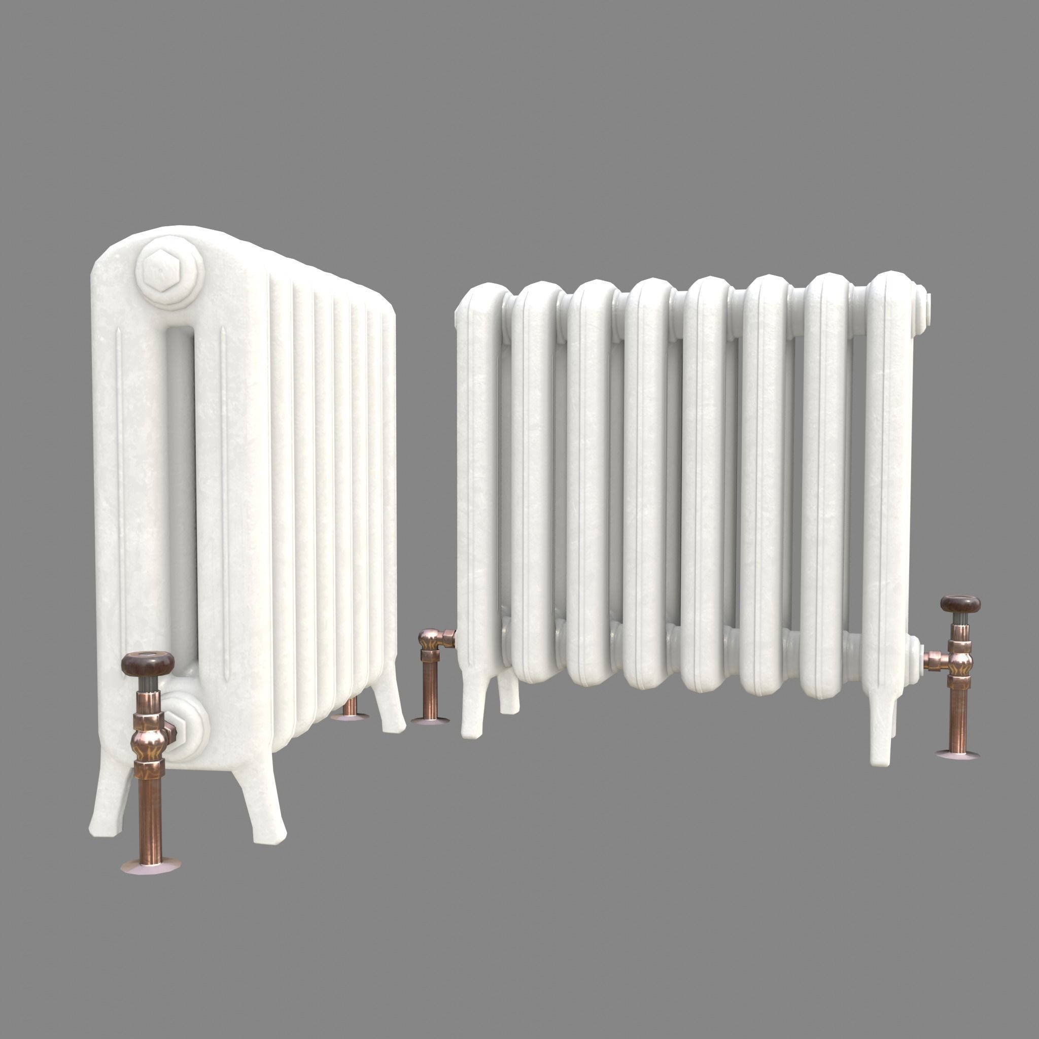 Game-ready painted iron radiator - Unity - HDRP - UE4 Low-poly 3D model_14