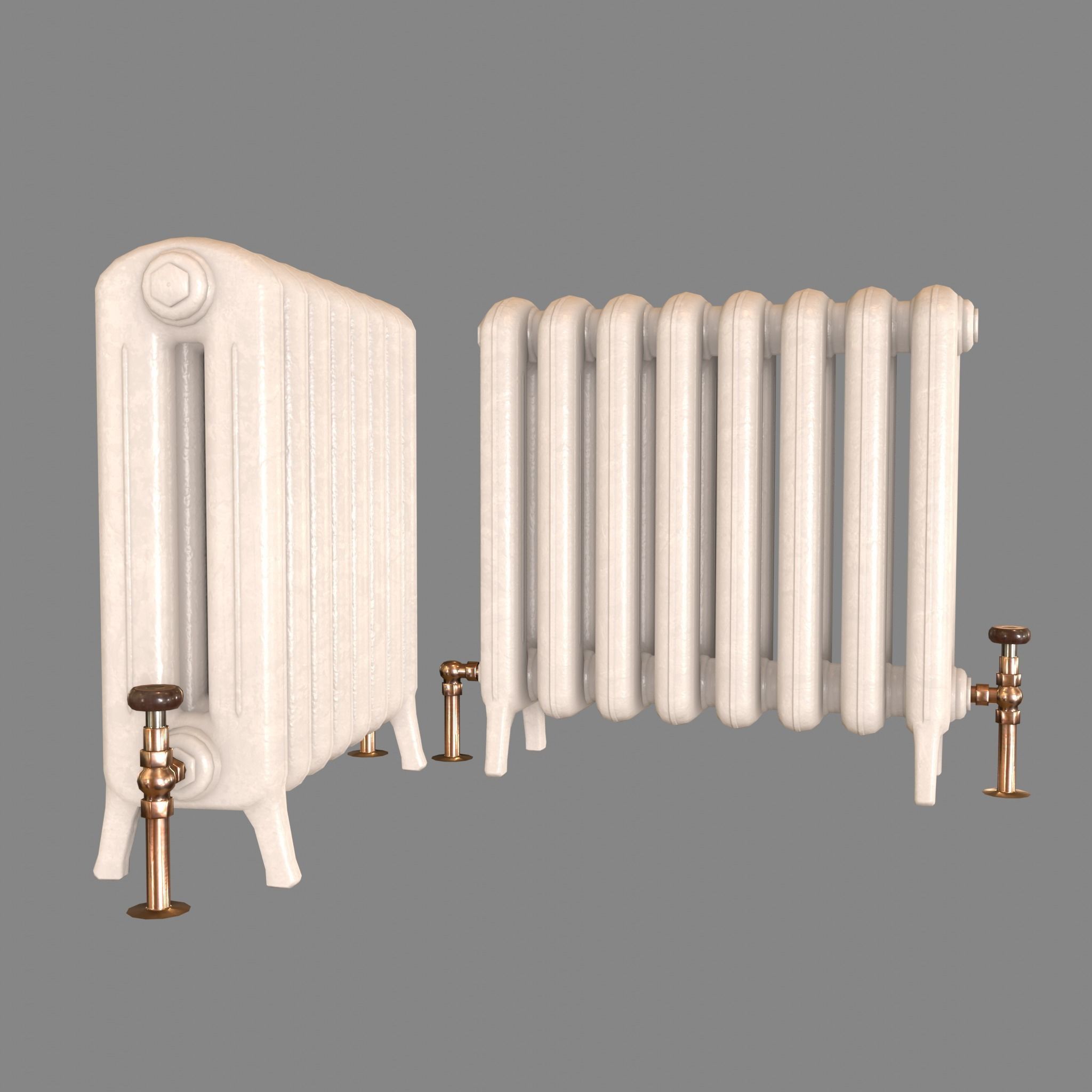 Game-ready painted iron radiator - Unity - HDRP - UE4 Low-poly 3D model_15