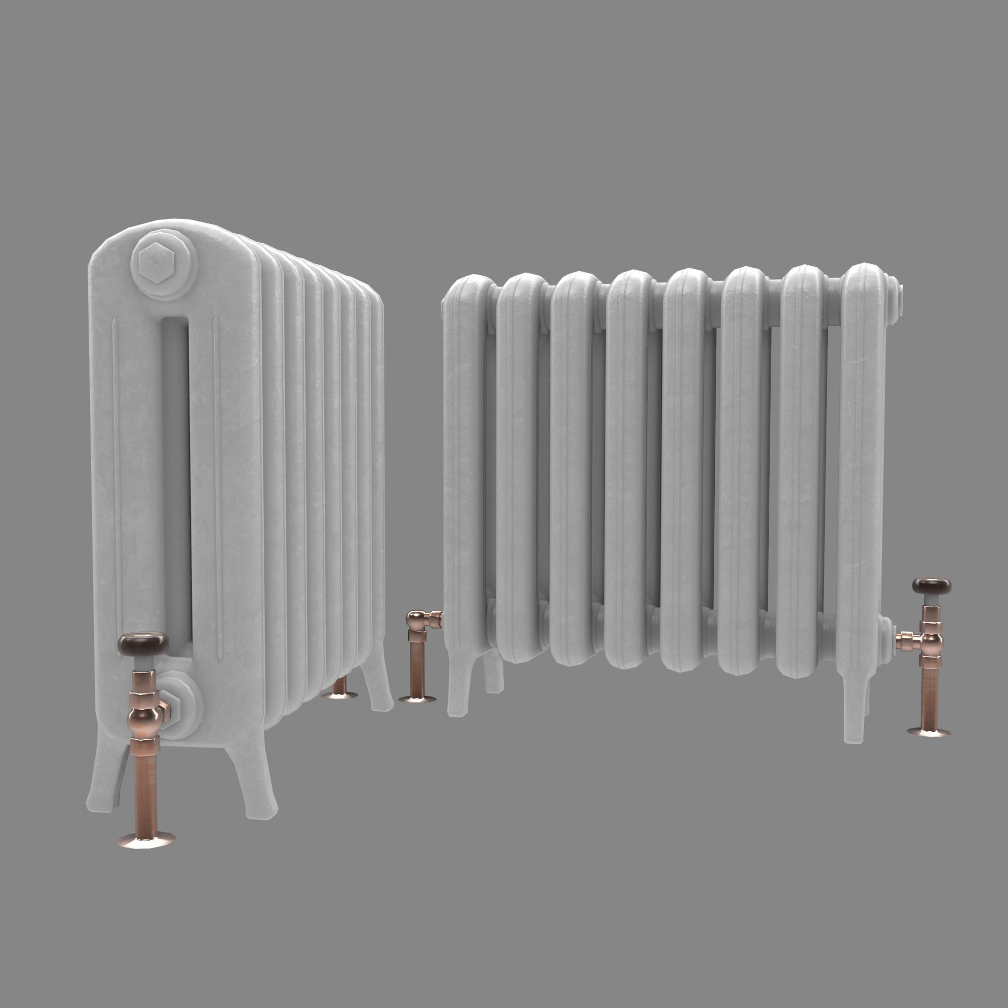 Game-ready painted iron radiator - Unity - HDRP - UE4 Low-poly 3D model_16