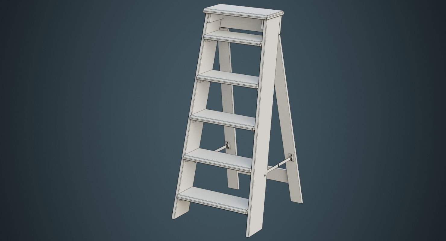 Step Ladder 3A Low-poly 3D model_8