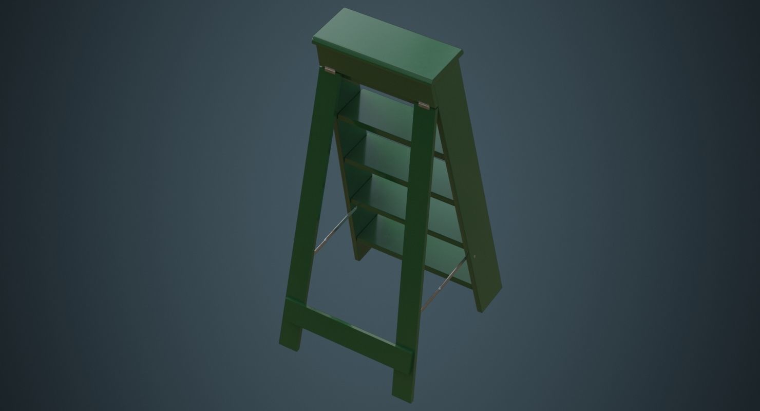 Step Ladder 3A Low-poly 3D model_5