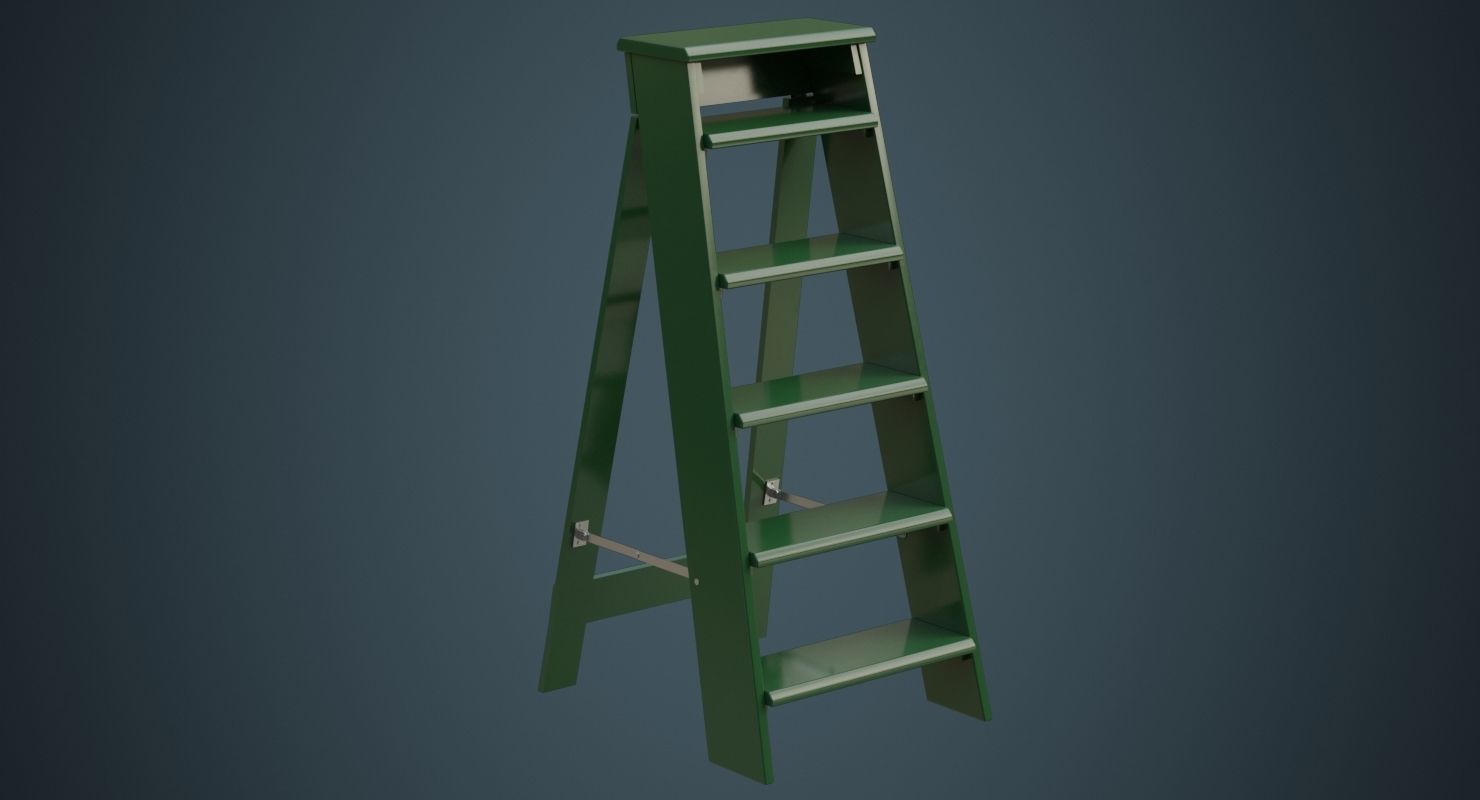 Step Ladder 3A Low-poly 3D model_4