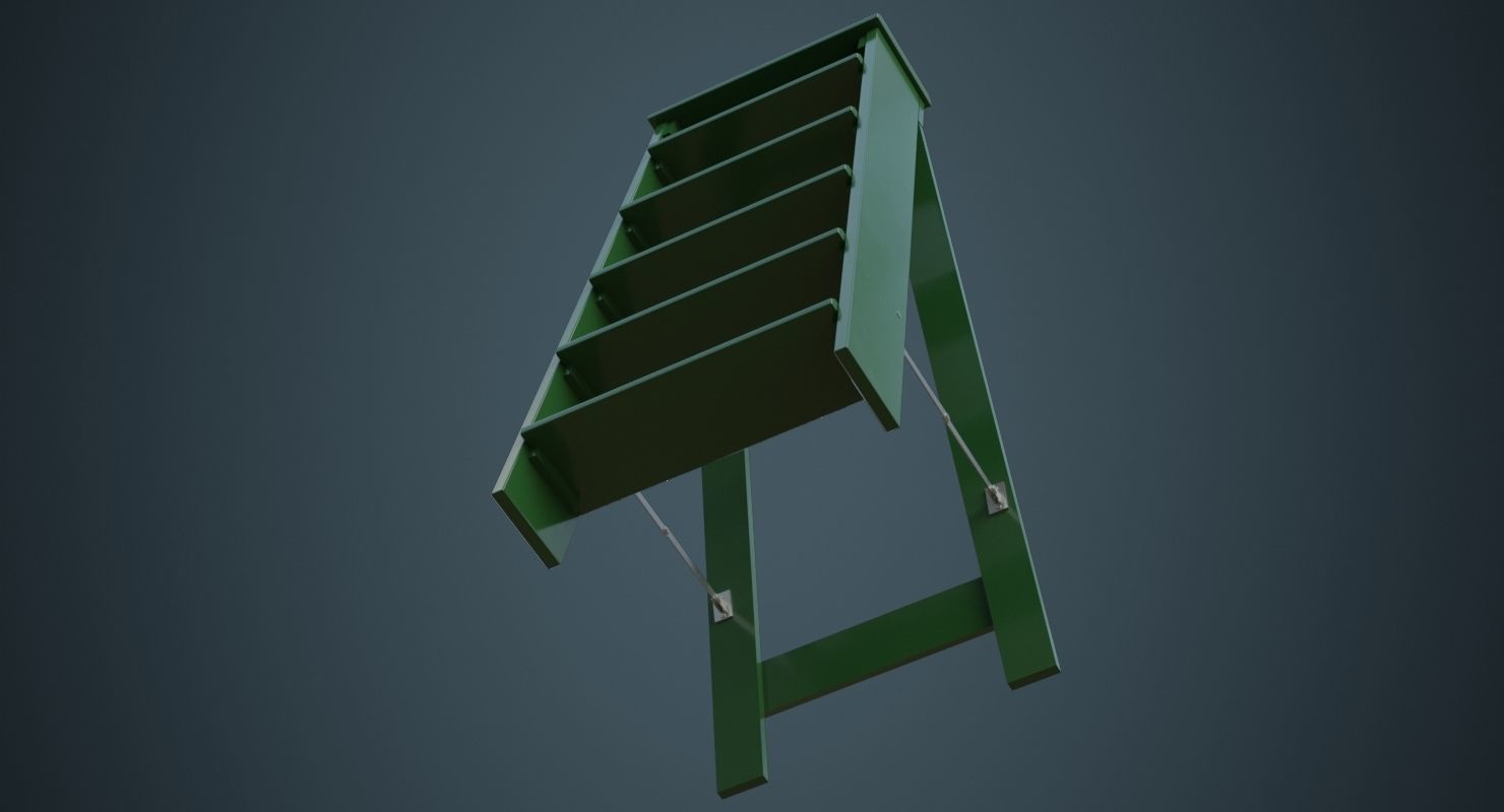 Step Ladder 3A Low-poly 3D model_7