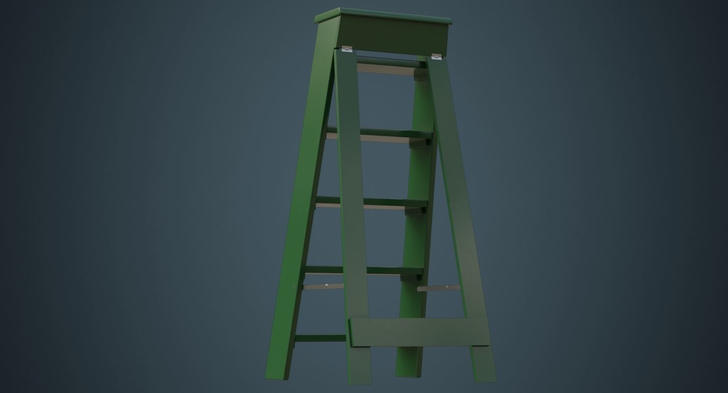Step Ladder 3A Low-poly 3D model_6