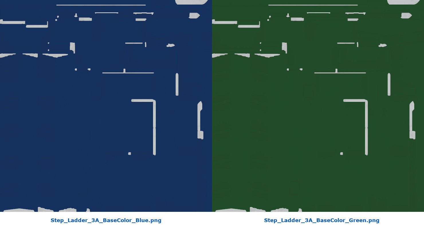 Step Ladder 3A Low-poly 3D model_11