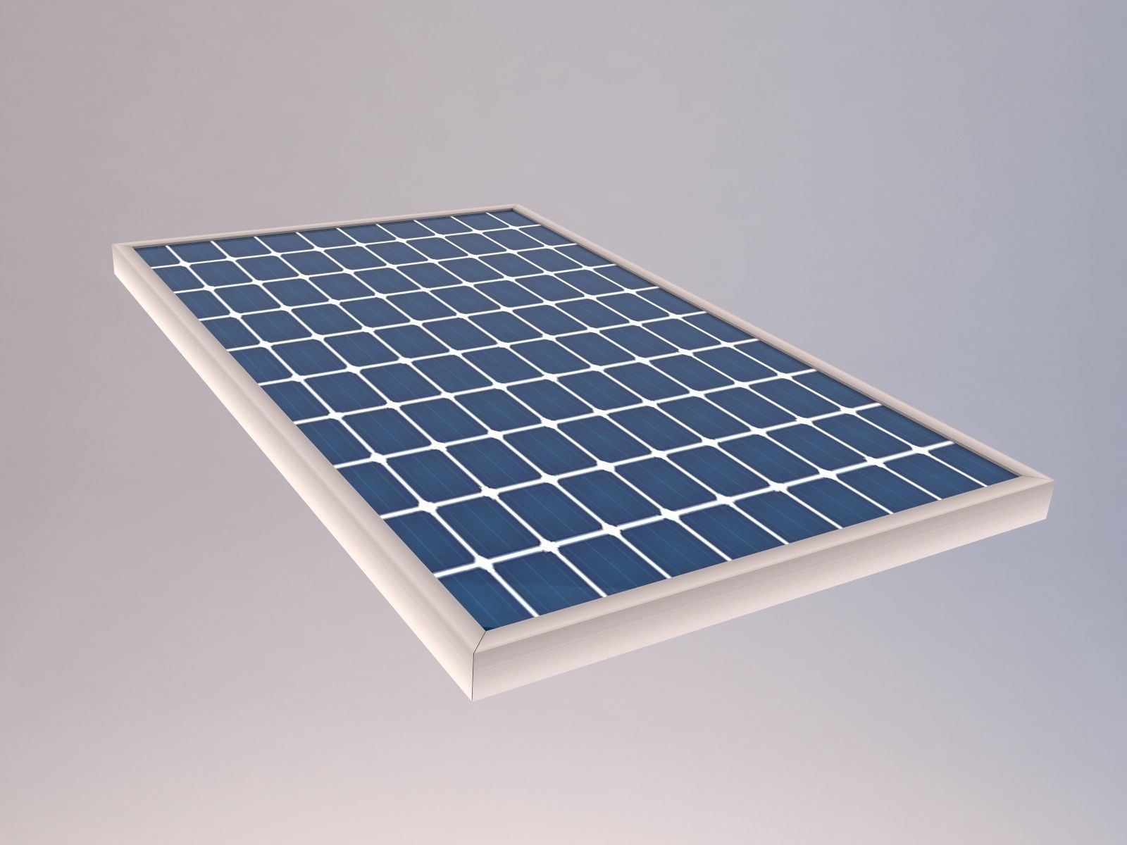 Solar panels Low-poly 3D model_7