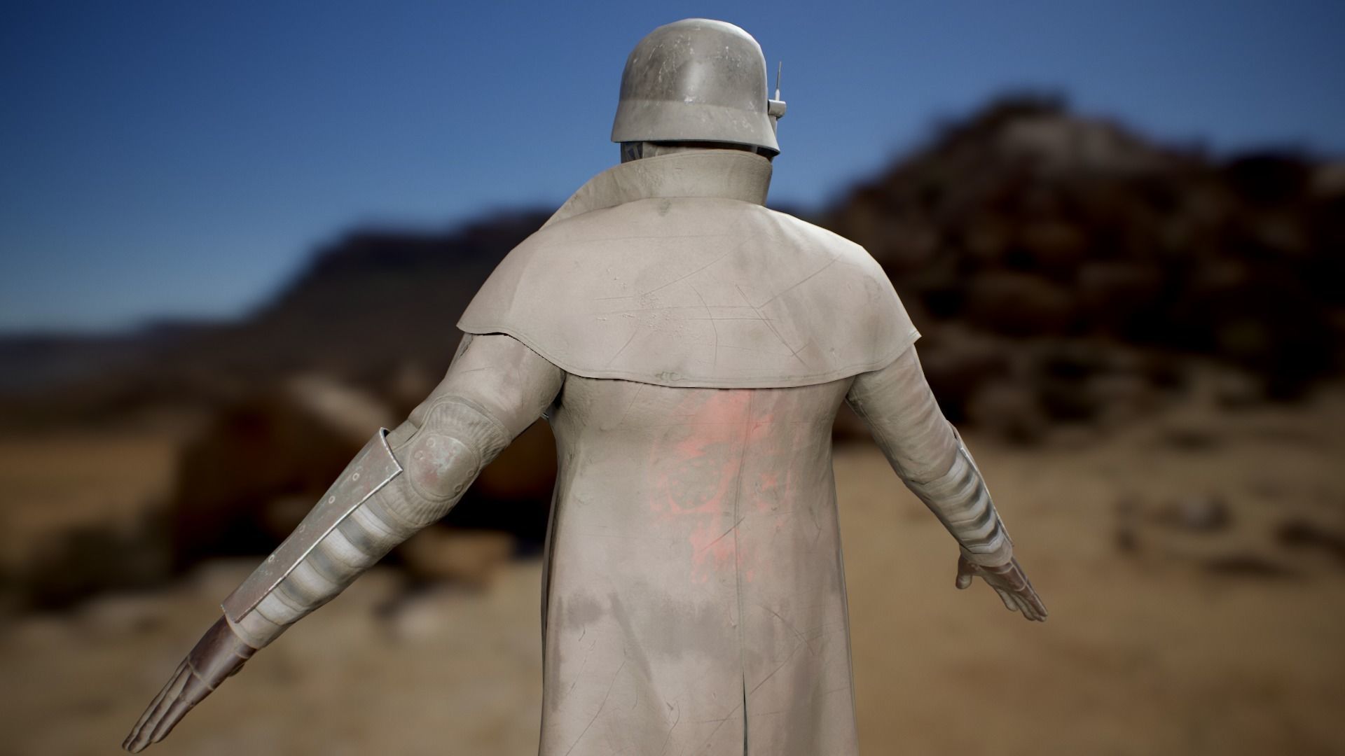 Desert Ranger Armor Low-poly 3D model_8