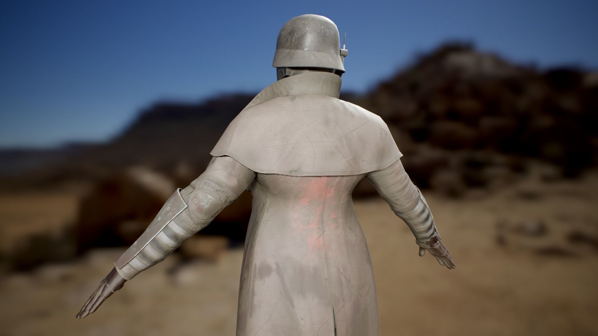 Desert Ranger Armor Low-poly 3D model_6