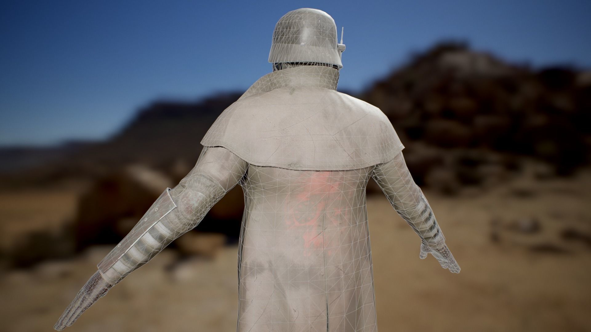 Desert Ranger Armor Low-poly 3D model_9