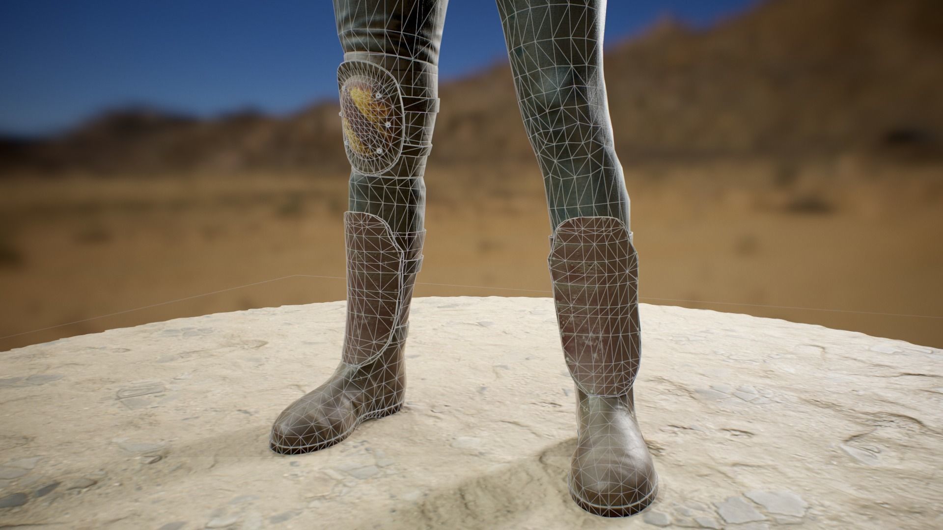 Desert Ranger Armor Low-poly 3D model_13