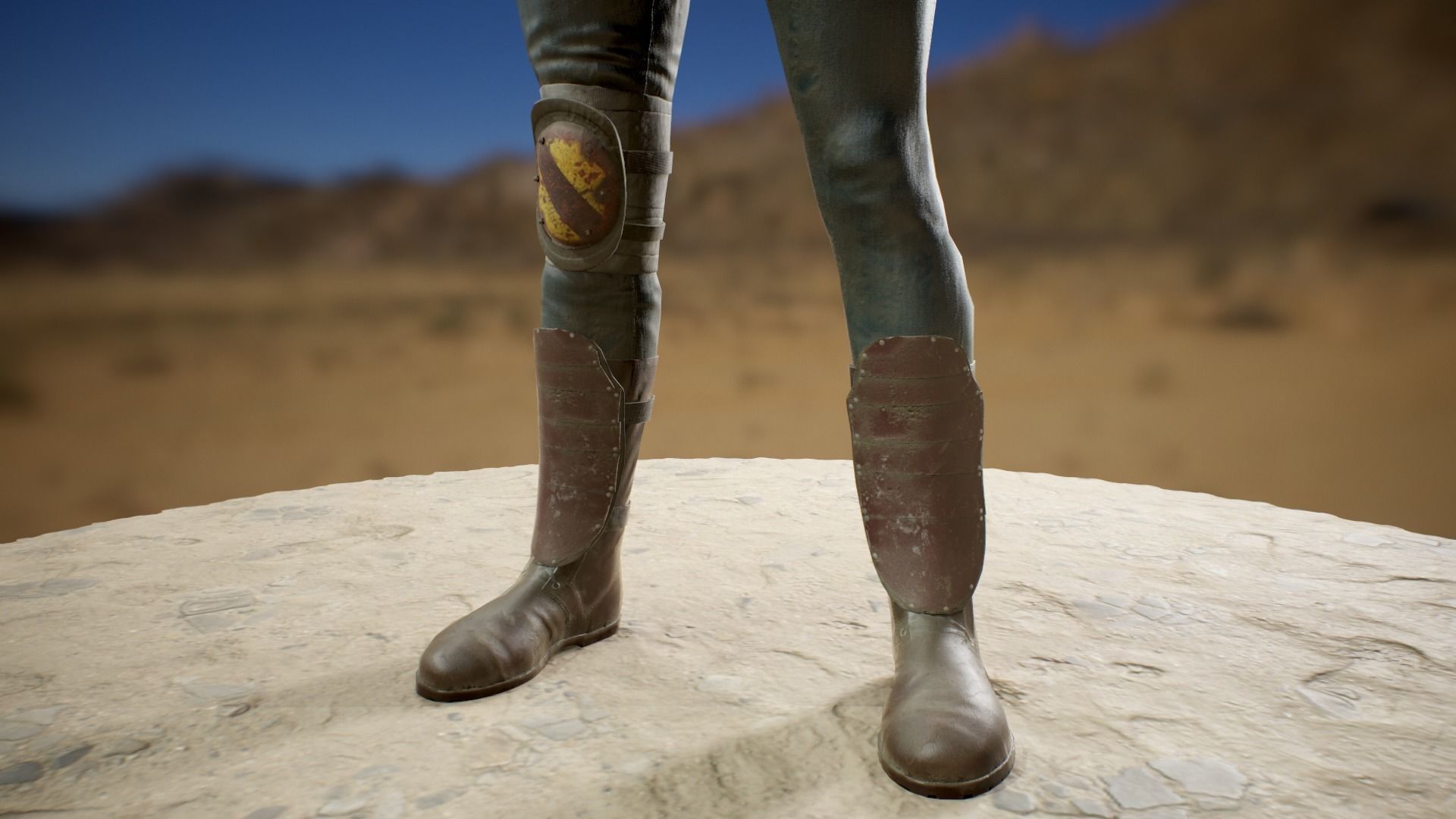 Desert Ranger Armor Low-poly 3D model_10