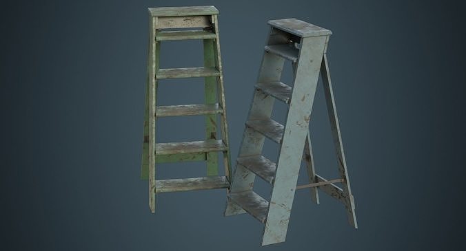  Step Ladder 3B Low-poly 3D model