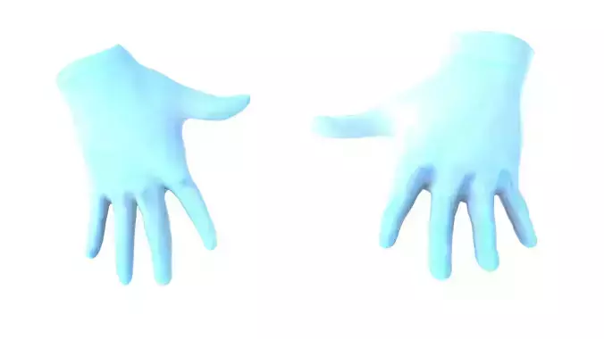 Surgical sterile gloves Low-poly 3D model