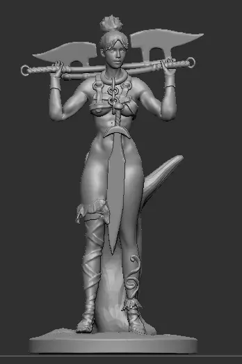 sexy warrior 3D print model_0