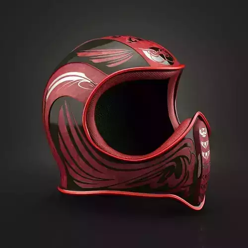 Owl Helmet Red