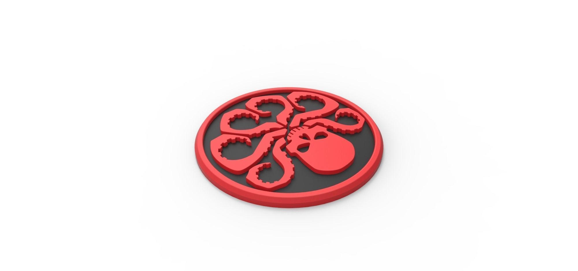 3D printable HYDRA emblem 3D print model_4