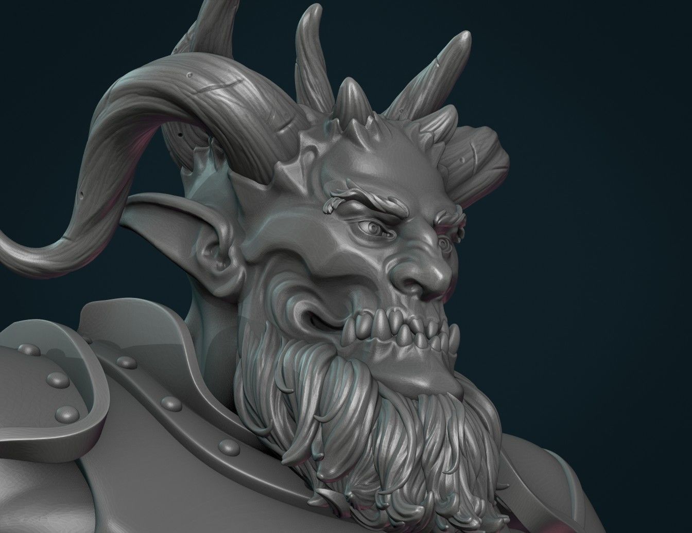 Demon figure II 3D print model_15