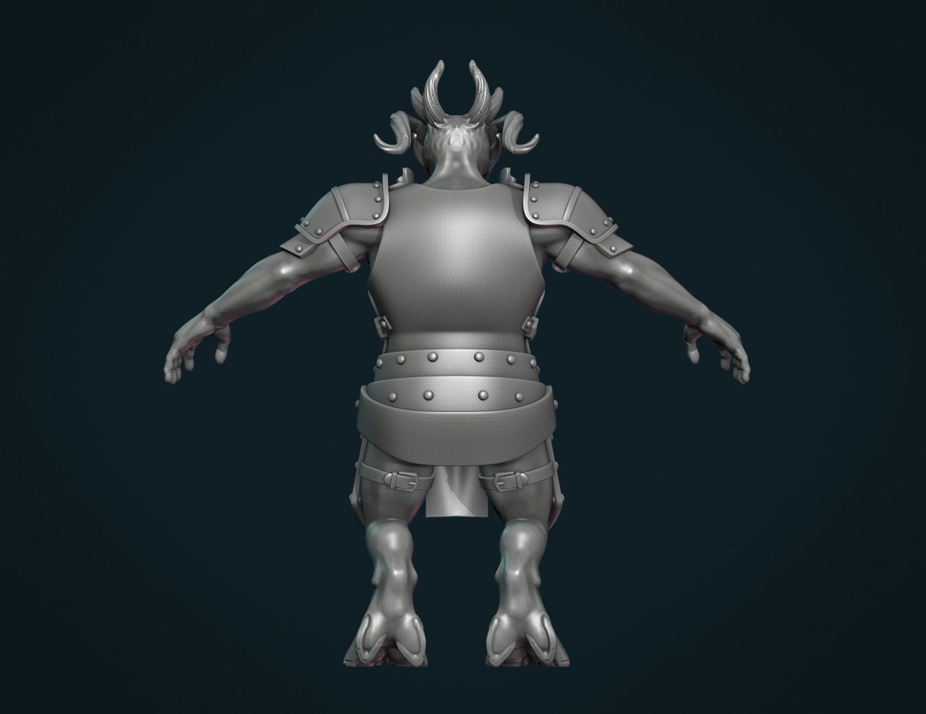 Demon figure II 3D print model_7