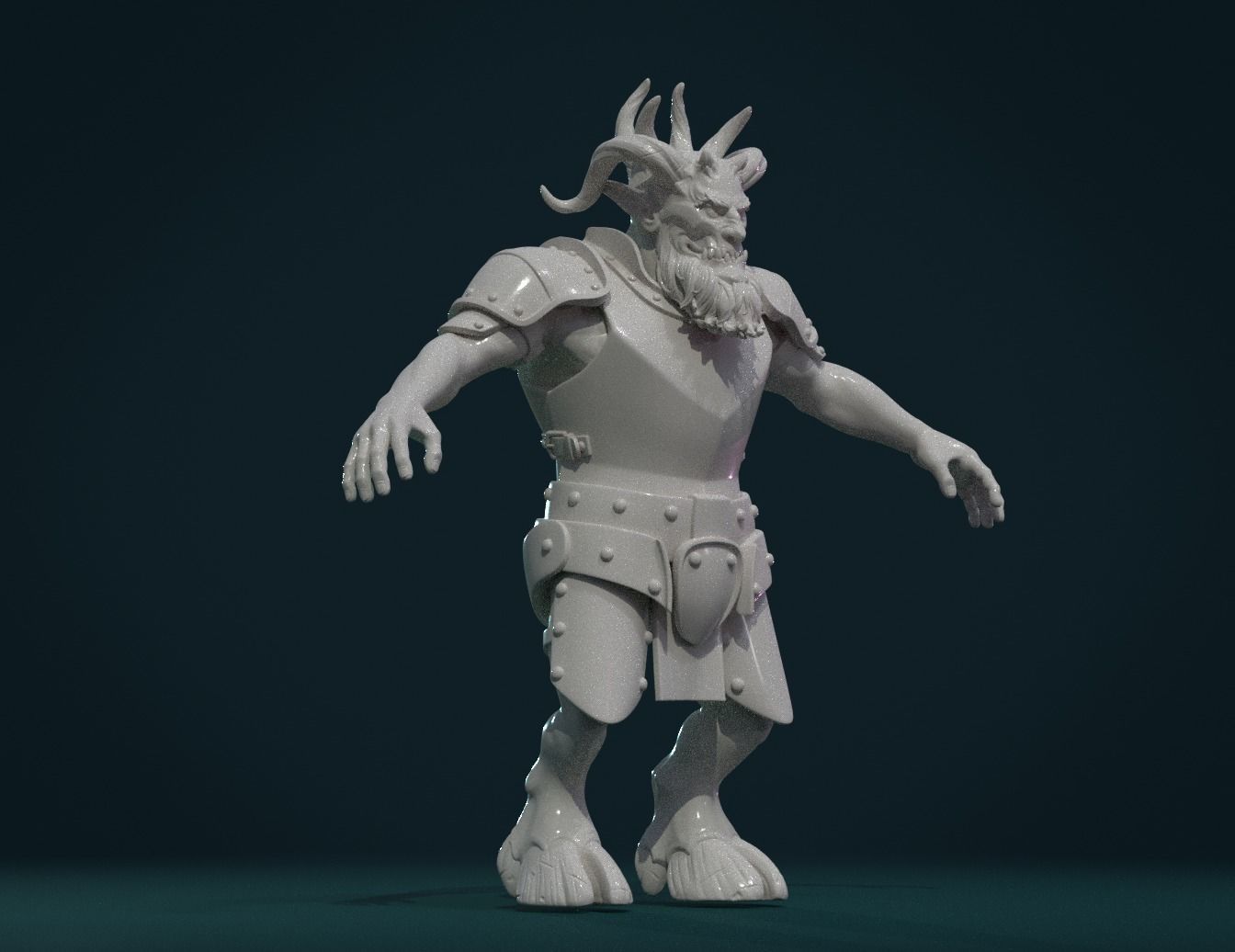 Demon figure II 3D print model_5