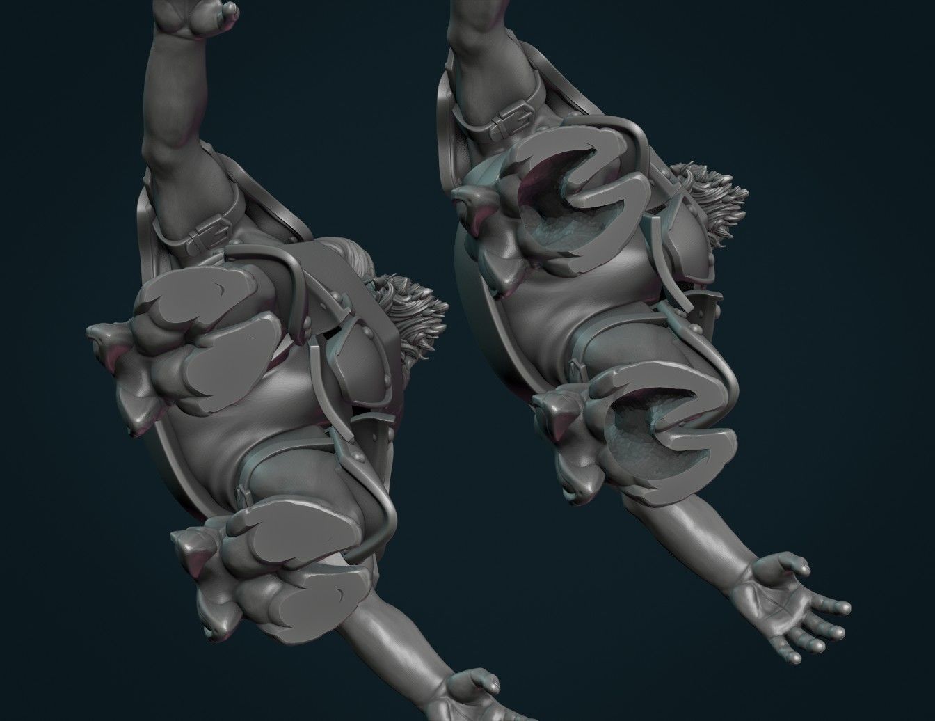 Demon figure II 3D print model_11