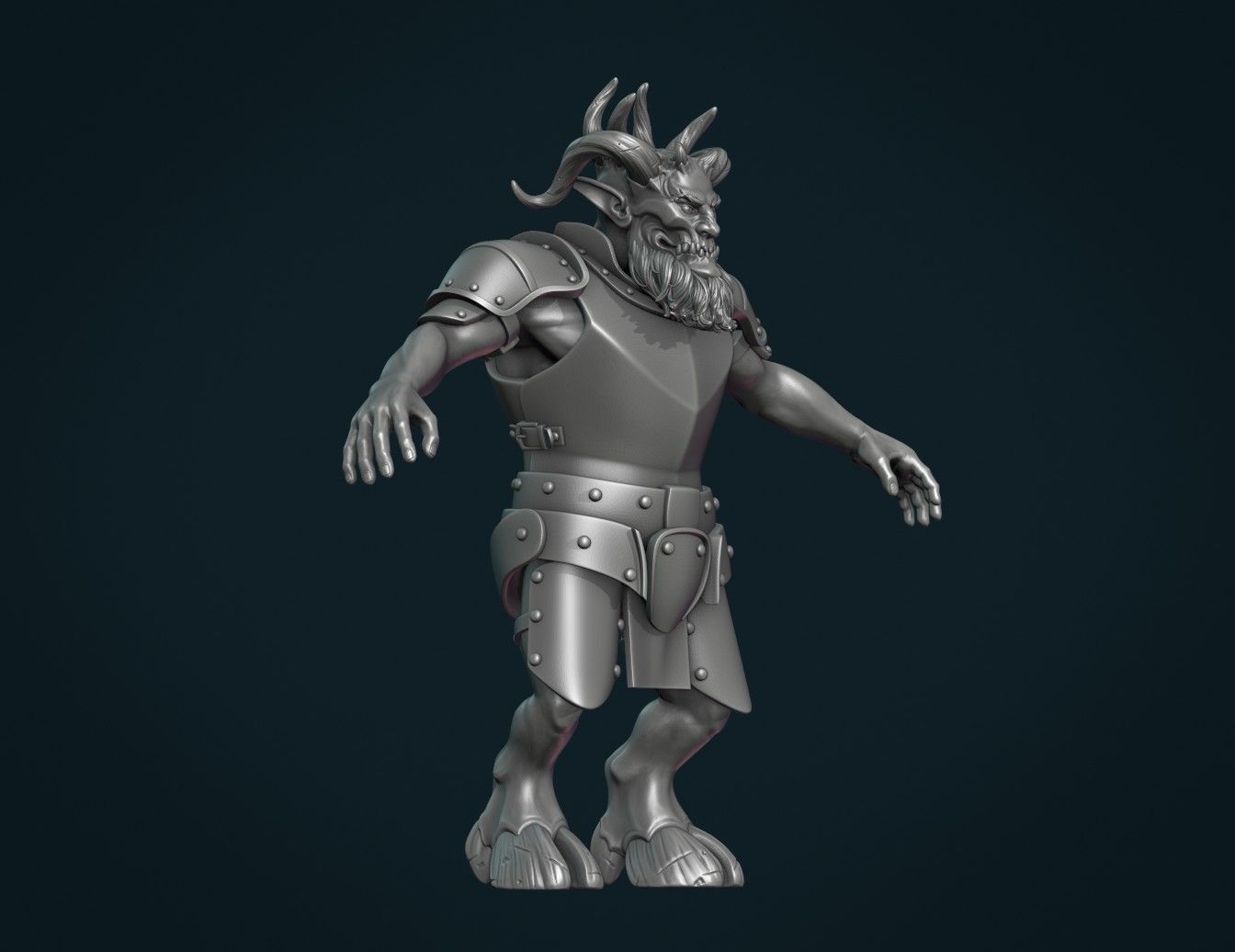 Demon figure II 3D print model_3
